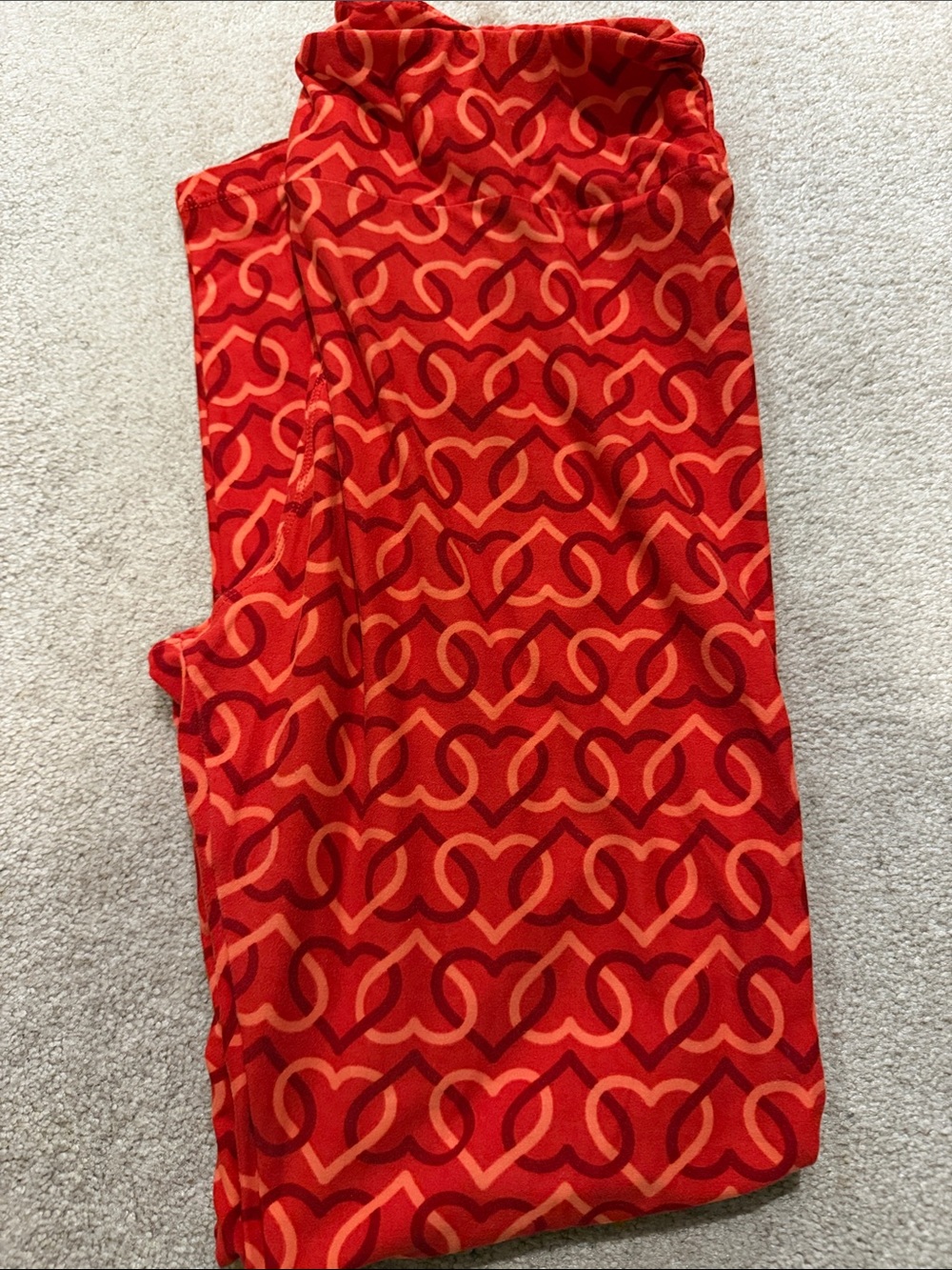 Lularoe heart leggings, size: tall & curvy